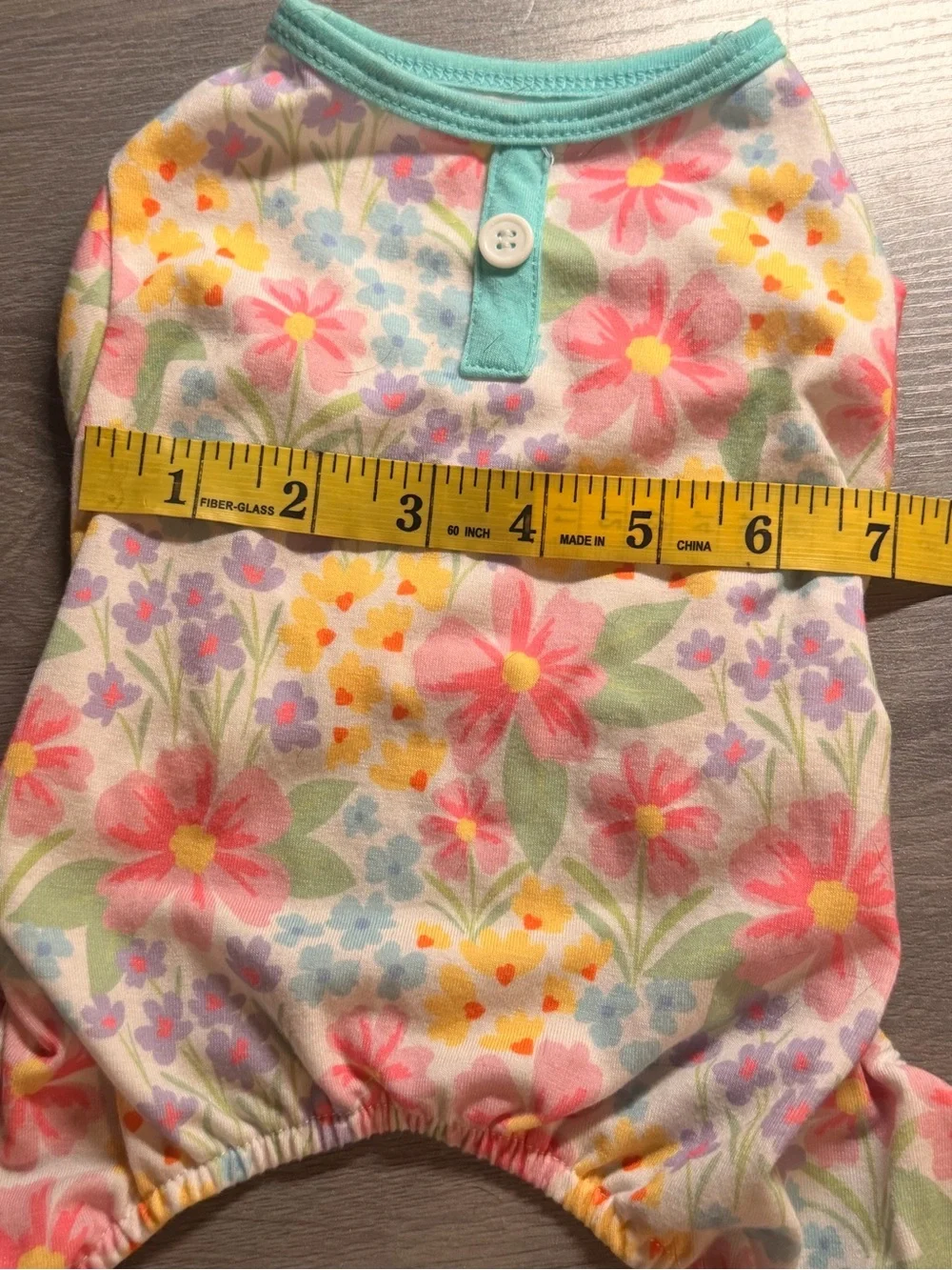 NWOT Floral Cotton Dog Pajamas - Pastel Floral Print